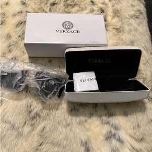 Versace Black Sunglasses with White Case